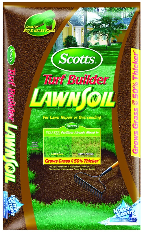 Scotts Turf Builder Lawn Soil, 1 Cubic Foot Bag for Lawn Improvement