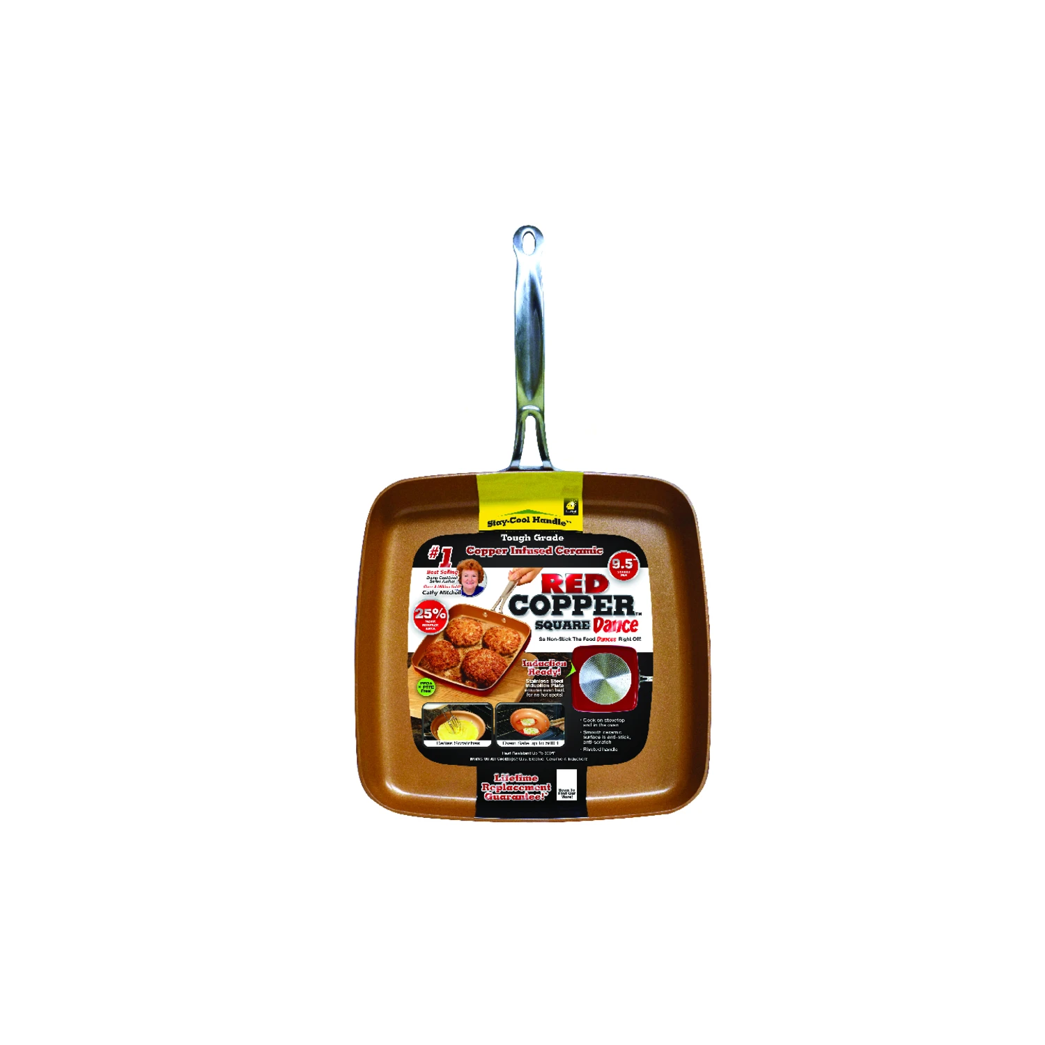 Ceramic Copper Fry Pan 2.5 Quart Red - Model 11376-6