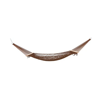 Brown Cotton Rope Hammock, 55 Inches by 82 Inches, Durable and Comfortable
