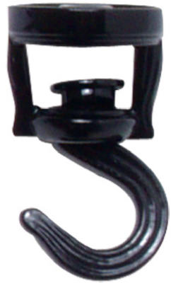 Panacea Black Steel 3-9/16 in. H Swivel Swag Hook 1 pk