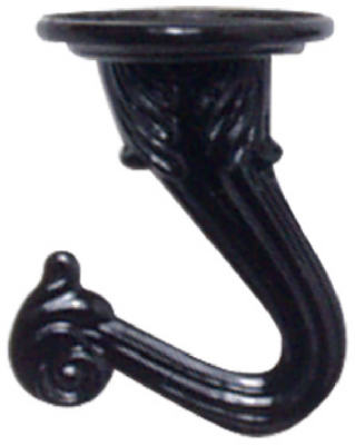 Panacea Black Steel 1-1/2 in. H Sturdy Swag Hook 2 pk
