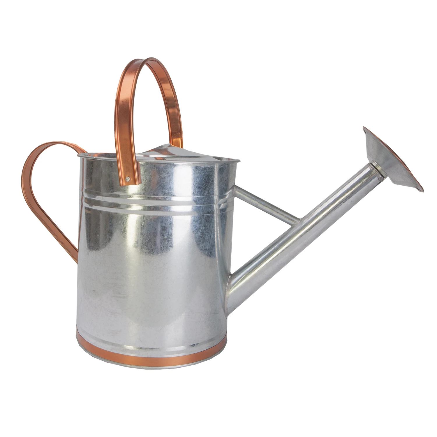 Panacea Copper/silver 2 Gallon Galvanized Steel Watering Can With Angled Neck