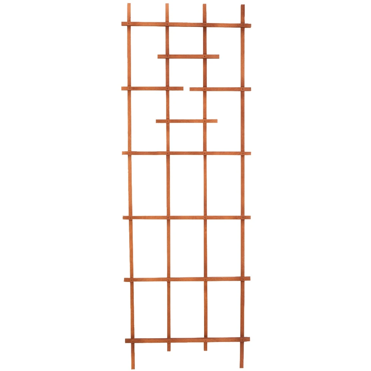 72 In. Brown Wood Ladder Trellis For Climbing Flowers And Vines