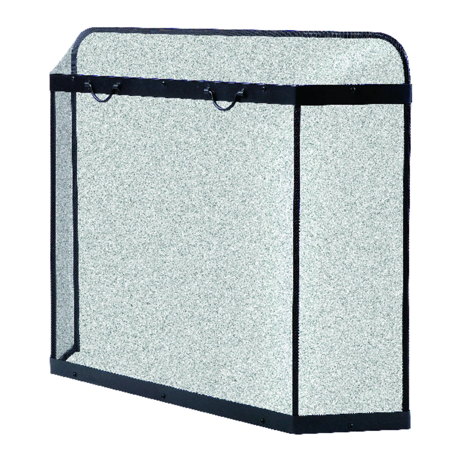 Panacea Black Matte Steel Fireplace Screen Spark Guard 31 X 39 Inches