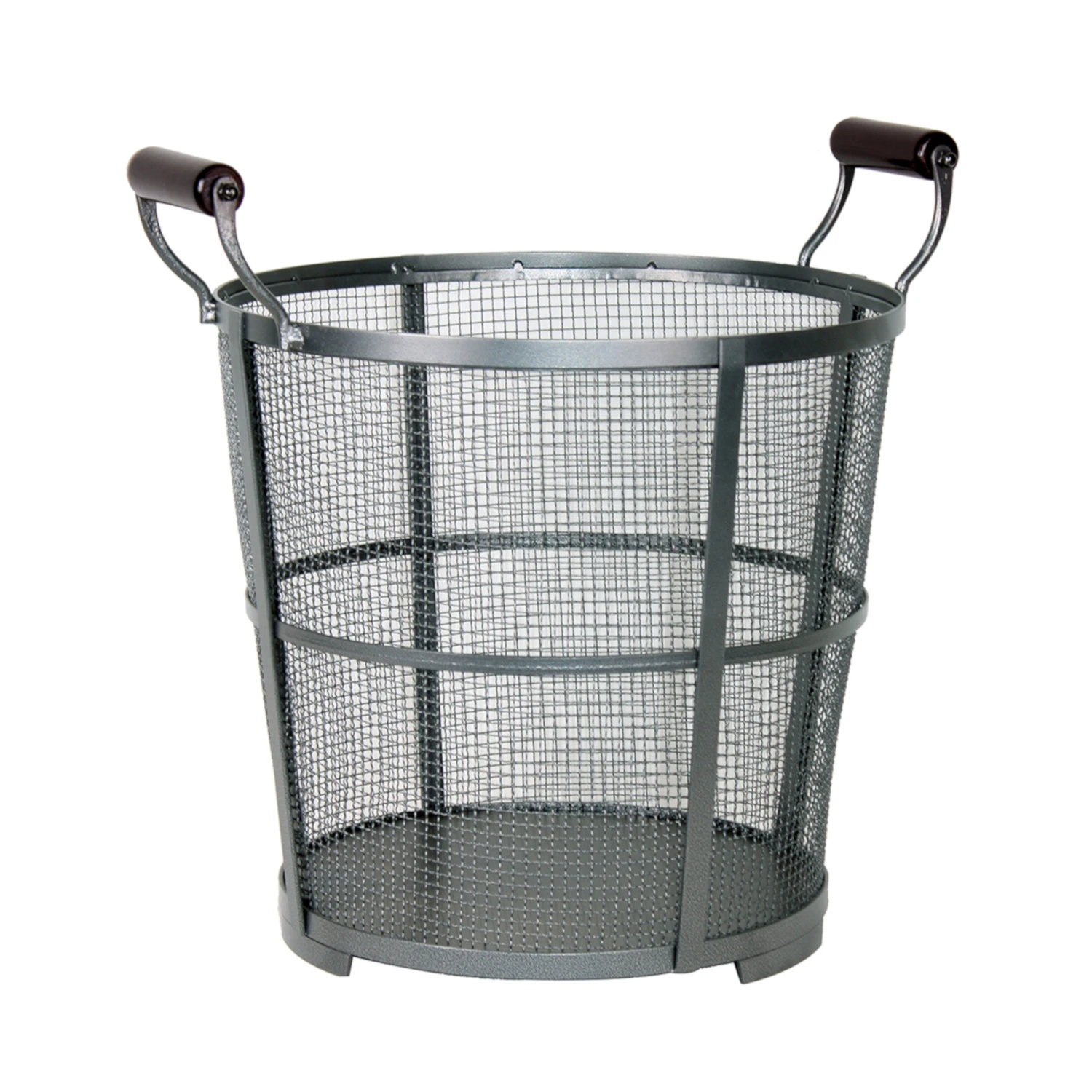 Prairie Antique Iron Round Log Bin Durable Metal Firewood Storage Container