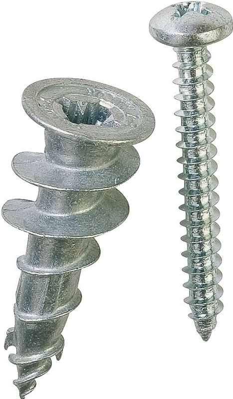 Stud Solver Drywall Anchors, Self-Drilling, Plastic, #50, 4-Pk.