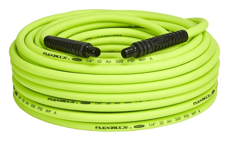 1/4 In. X 100 Ft. Flexible Hybrid Polymer Air Hose With 1/4 In. Mnpt Fittings