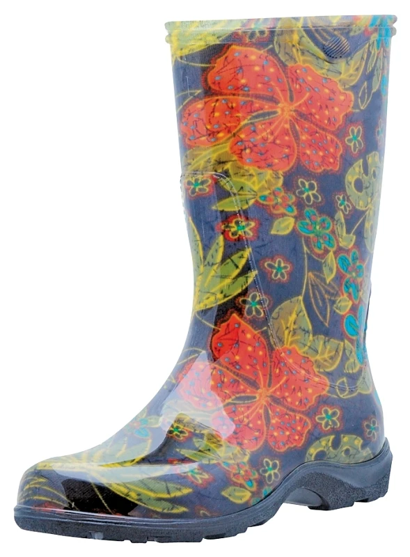 Women's Garden/rain Boots Size 8 Us Midsummer Black Waterproof Rubber