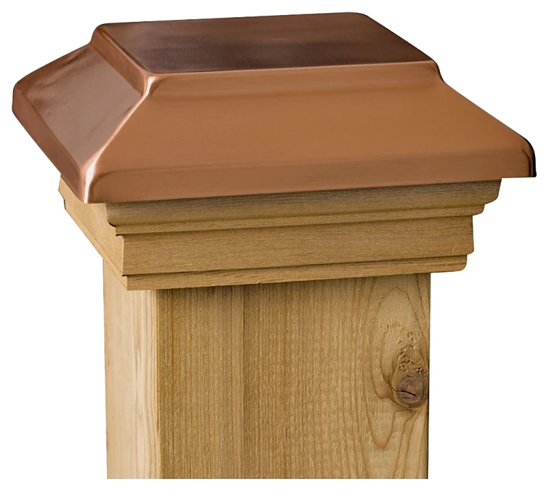Victoria Copper Plateau Post Cap for 4 by 4 Inch Posts