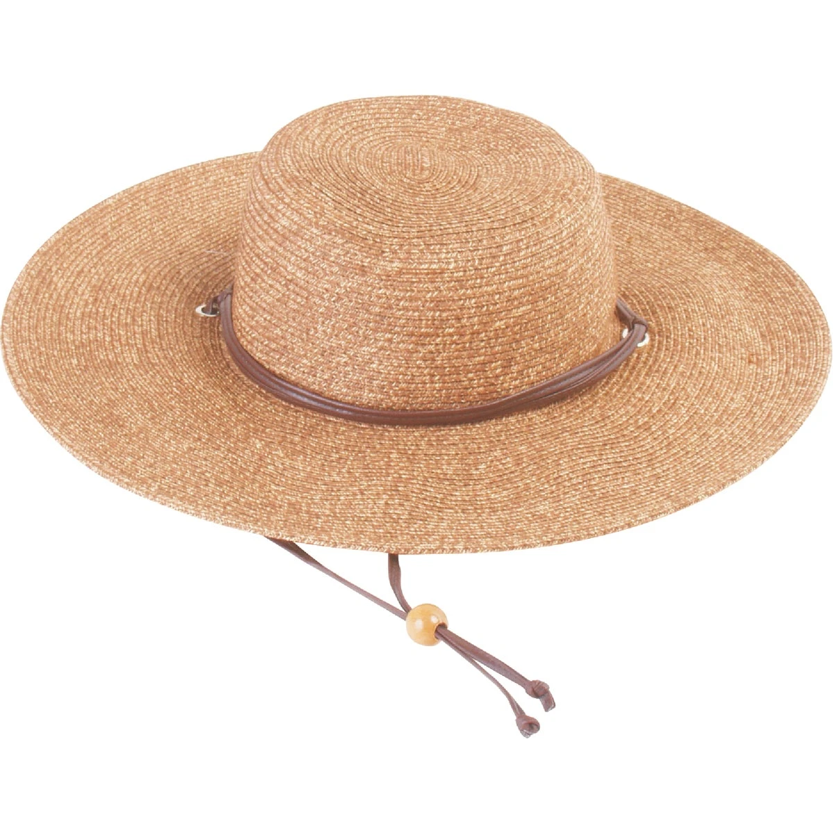 Wide Brim Braided Hat in Dark Brown Color
