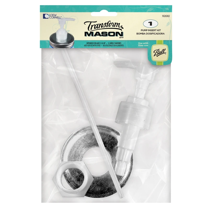 Jar Soap Pump Lid Insert Replacement for Standard Soap Dispenser Jars