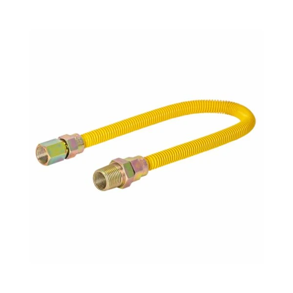Epoxy Coated Gas Connector with Thermal Excess Flow Valve, 3/8 Inch Outer Diameter by 12 Inch Length