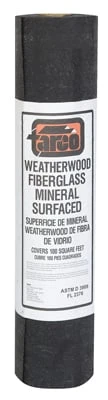 Mineral Surface Roofing Roll, Weathered Wood Color, 3 Feet by 36 Feet