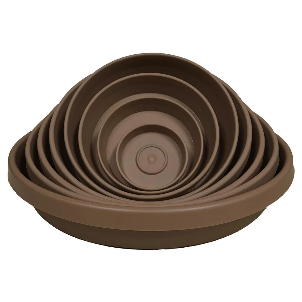 12 Inch Chocolate Poly Classic Flower Pot Saucer - Durable And Stylish