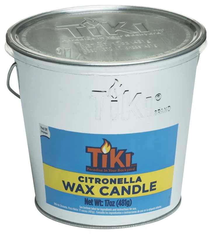Citronella Galvanized Wax Candle Bucket, 17 Oz. For Mosquito Repellent