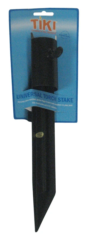 Black Metal Patio Torch Stake - 13 Inches Tall, Durable Metal Construction