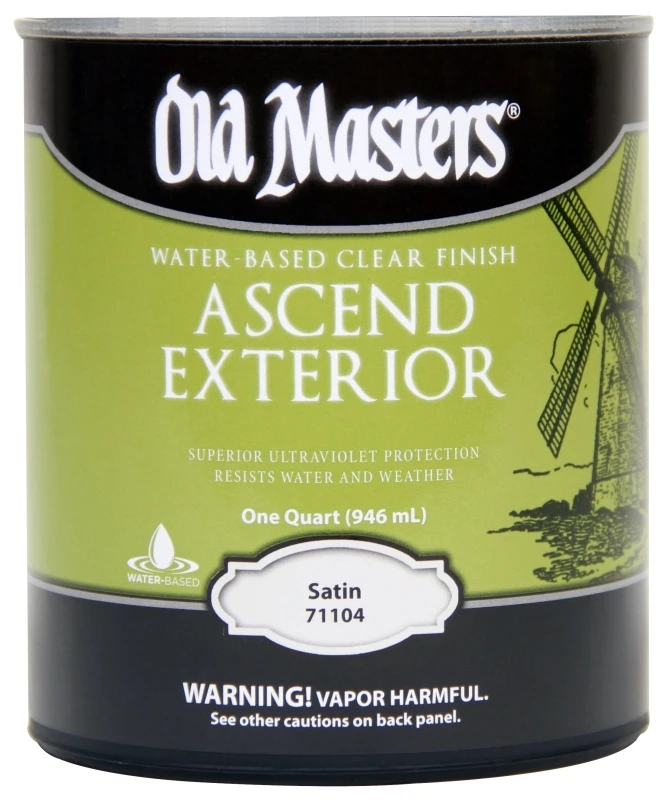 Ascend Exterior Water-Based Clear Satin Finish Wood Stain Sealer 1 Quart