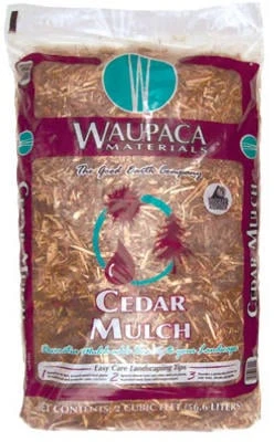 Cedar Mulch, 2 Cubic Feet Bag, Natural Wood Mulch for Landscaping and Gardening