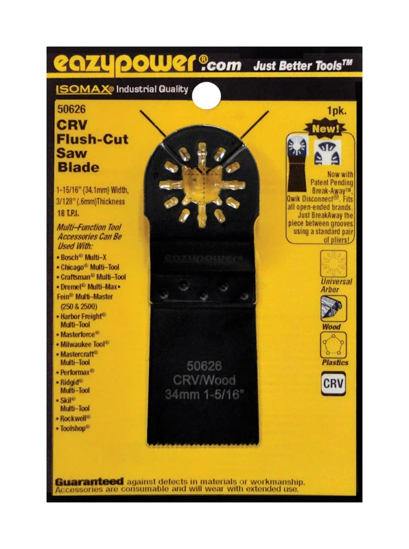 Isomax 1-5/16" Chrome Vanadium Steel Flush Cut Saw Blade