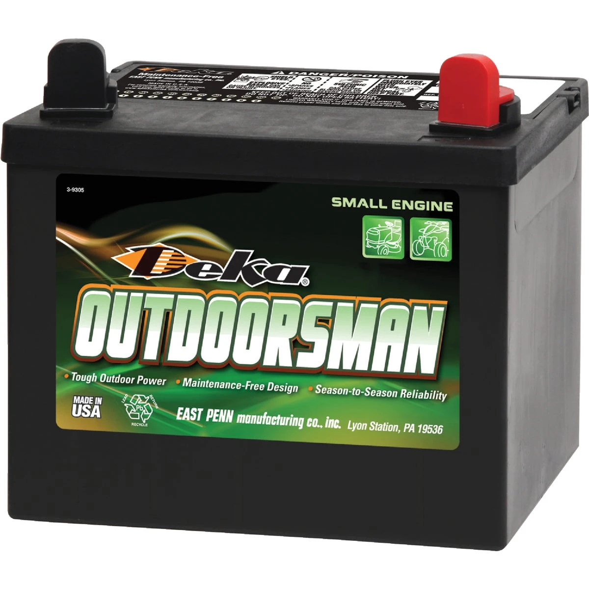 Outdoorsman 12-volt 300 Cca Small Engine Battery, Right Front Positive Terminal