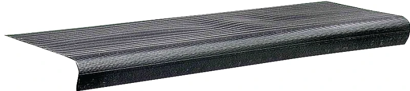 75556 Black Vinyl Stair Treads, 24 In L X 9-1/8 In W X 0.08 In Thick