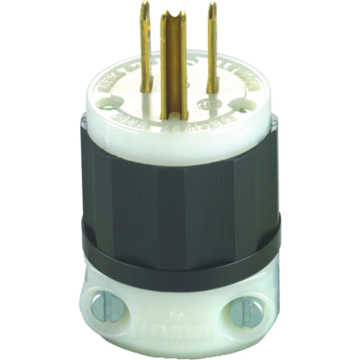 Industrial Nylon Straight Blade Plug 5-15p 18-10 Awg 2 Pole 3 Wire
