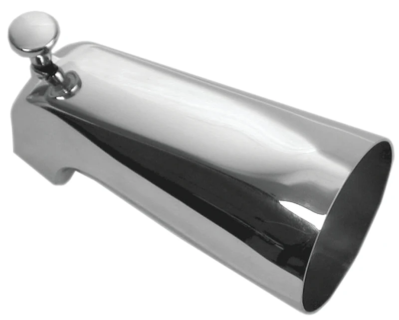 Chrome Tub Spout With Pull-out Diverter, 1/2 Ips Connection, Metal Construction