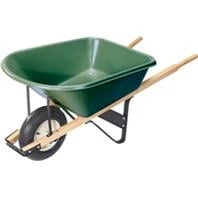 Scenic Lane Single Wheel 6 Cube Wheelbarrow - 400 Lb Capacity - Green