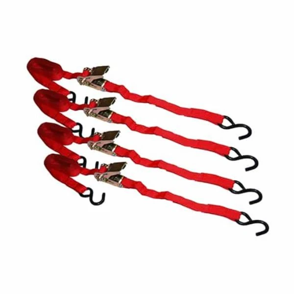 Ratchet Tie-Downs, 10 Ft. x 1 In, 4-Pk.