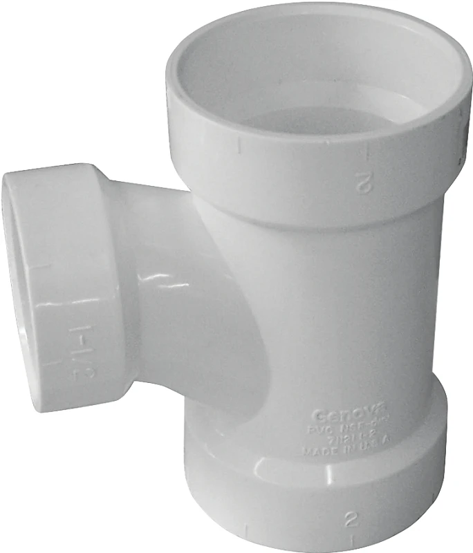 4 X 4 X 2 Inch Pvc Dwv Sanitary Tee, Model 192134