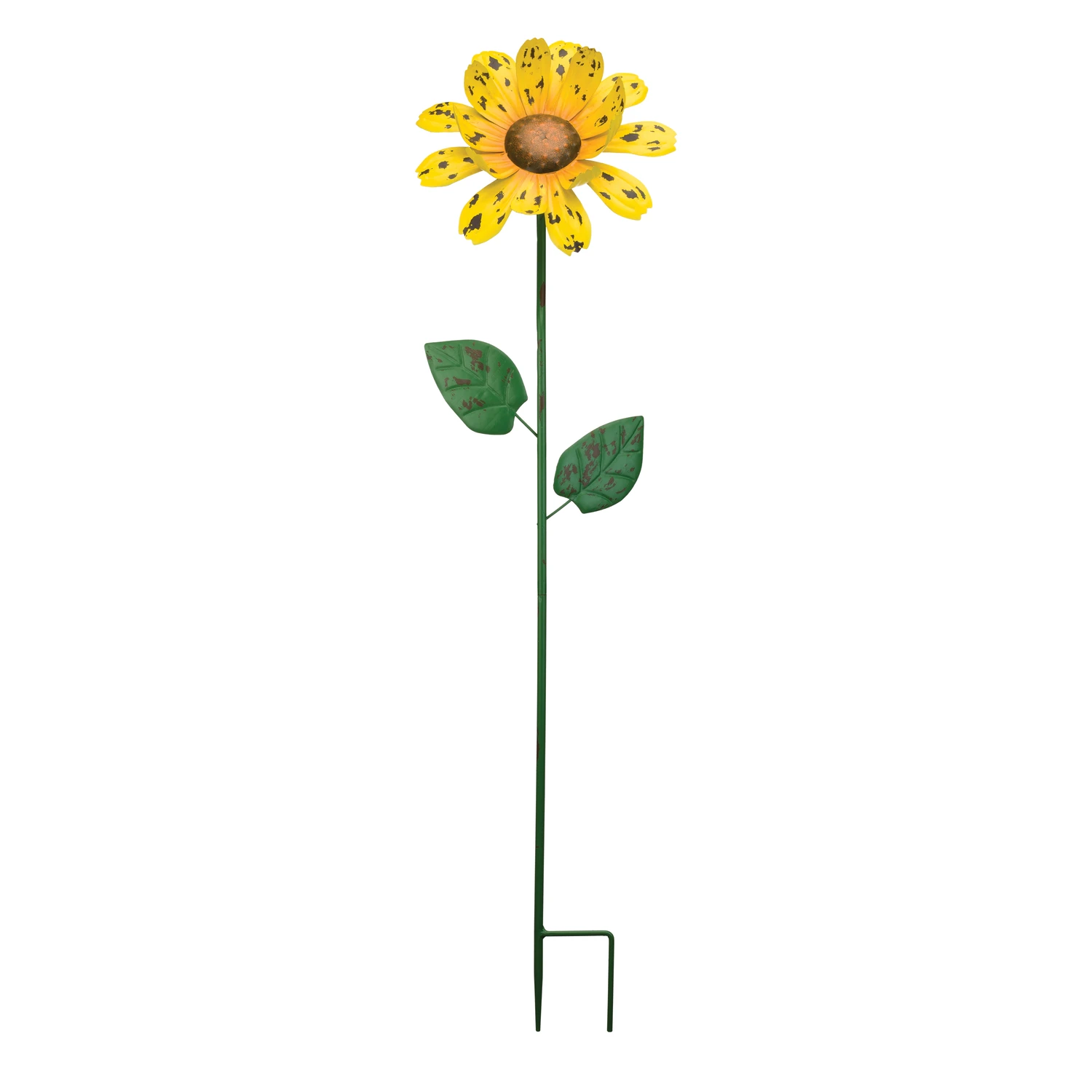 36 In. Yellow Marigold Outdoor Garden Stake For Lawn Decor