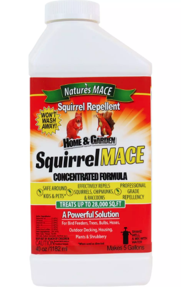 All Natural Squirrel Mace Repellent Concentrate 40 Ounce Makes 5 Gallons