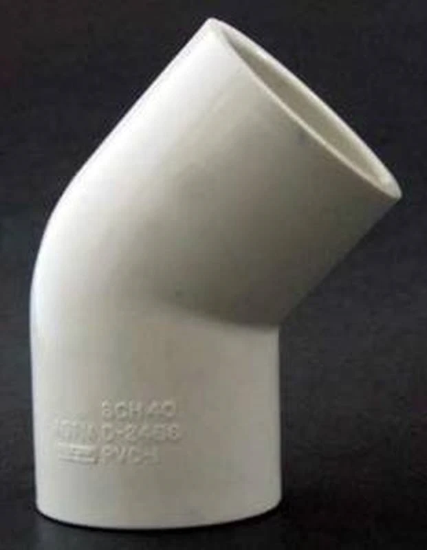 1.5 Inch 45 Degree Schedule 40 Pvc Pipe Elbow Socket X Socket Connection