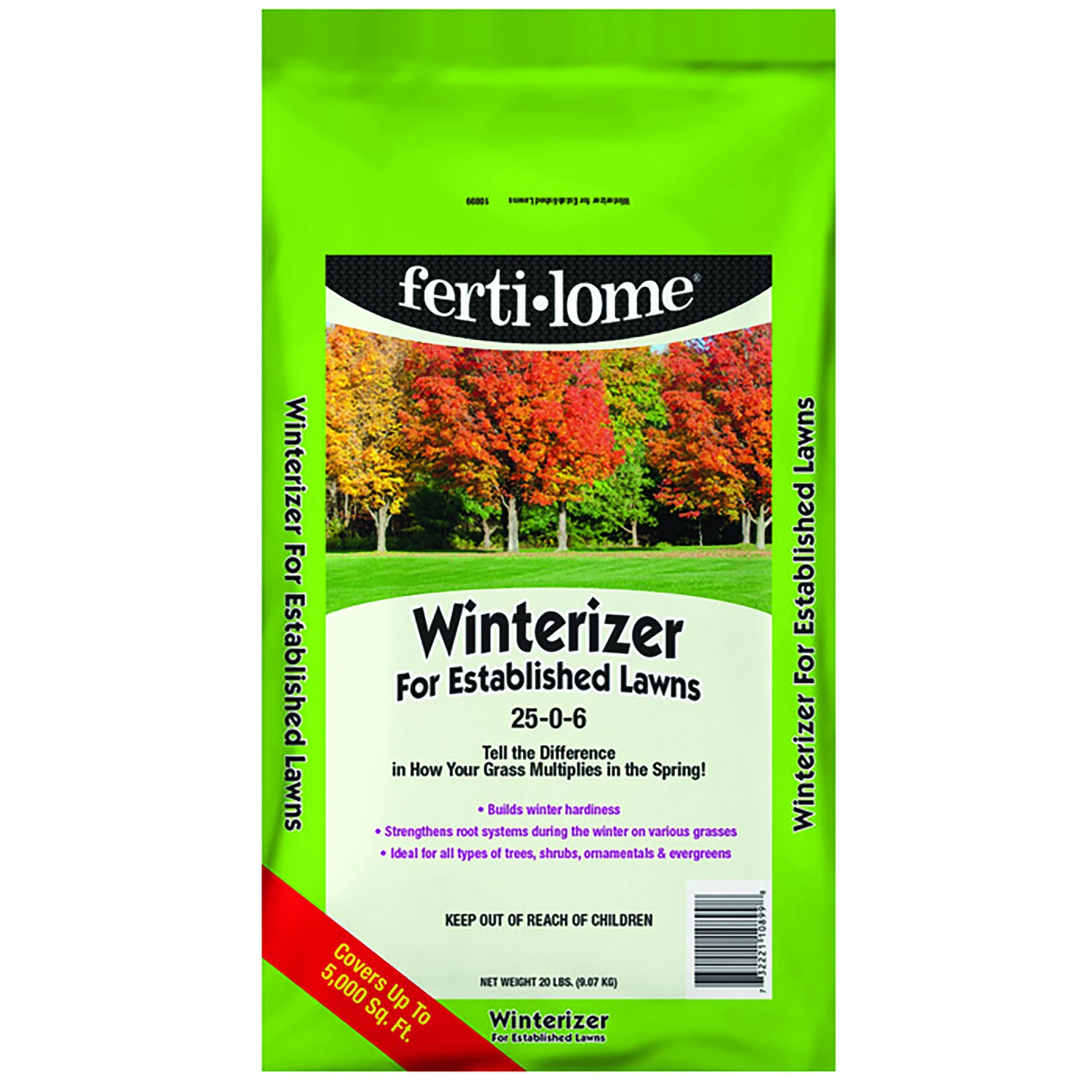 Winterizer Lawn Fertilizer 25-0-6 For All Grasses, Covers 5000 Sq Ft