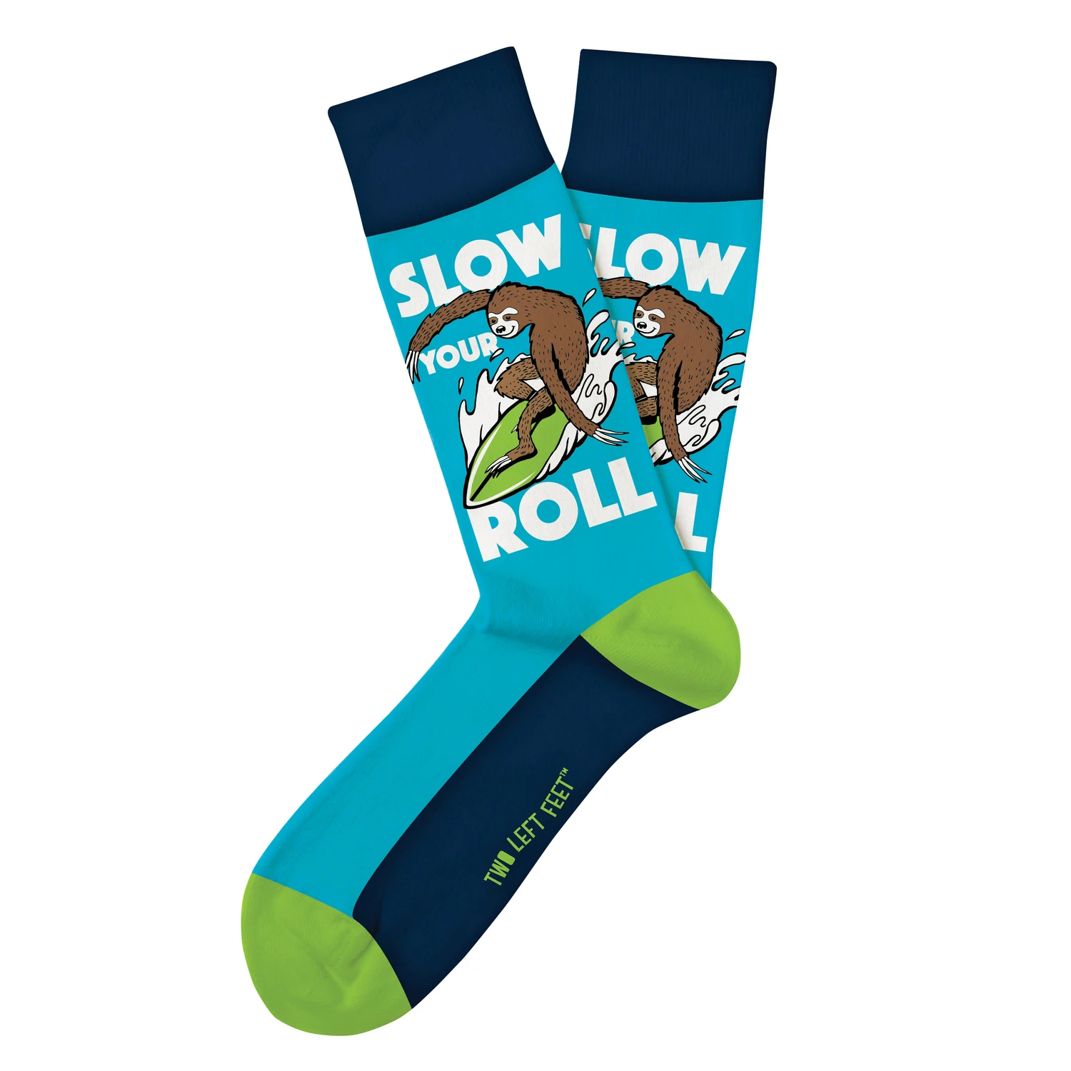 Unisex Slow Your Roll Novelty Socks L/xl Blue