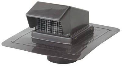 Cmi 4 Inch Brown Plastic Square Roof Louver Vent With Removable Stem