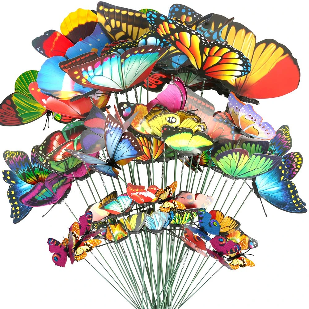 Windy Wings Garden Stake Display - 40 Assorted Pieces For Outdoor Decor