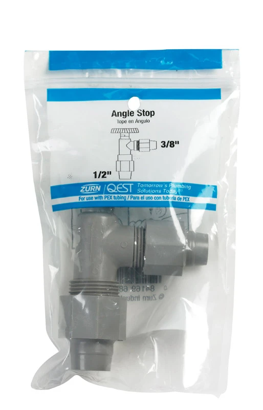 Qest 1/2 In. Cpvc X 3/8 In. Plastic Angle Stop Valve - Model Qbv342n
