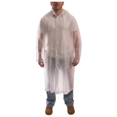 Tuff-Enuff Clear Raincoat Medium Size Waterproof Protective Outerwear