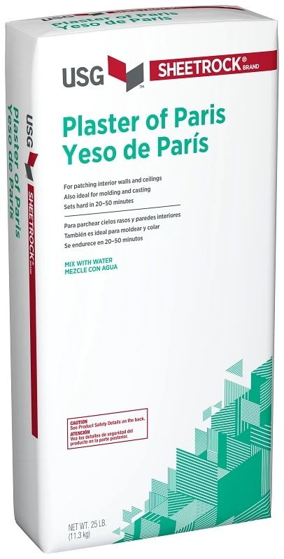 Plaster of Paris Powder, 25 Pound Bag, High Strength and Fast Setting