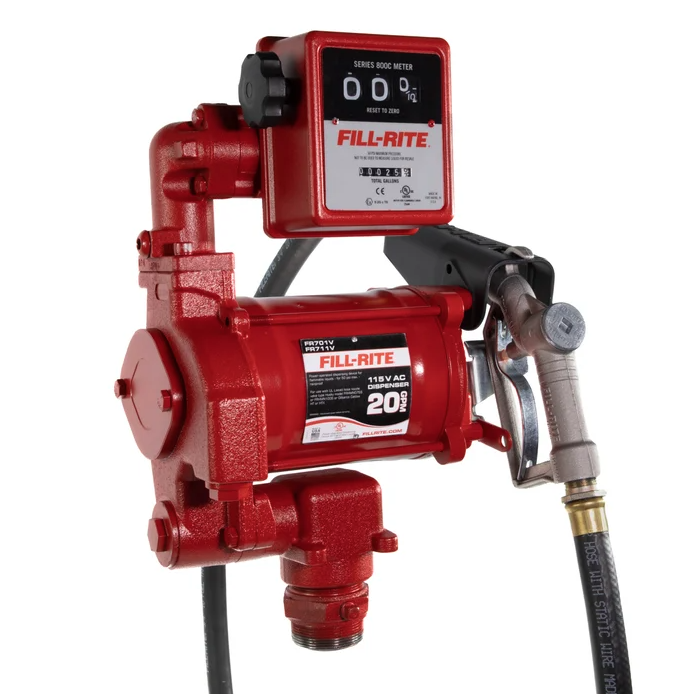 Fr701v 115v Ac 20 Gpm Heavy-duty Fuel Transfer Pump With Meter & Nozzle