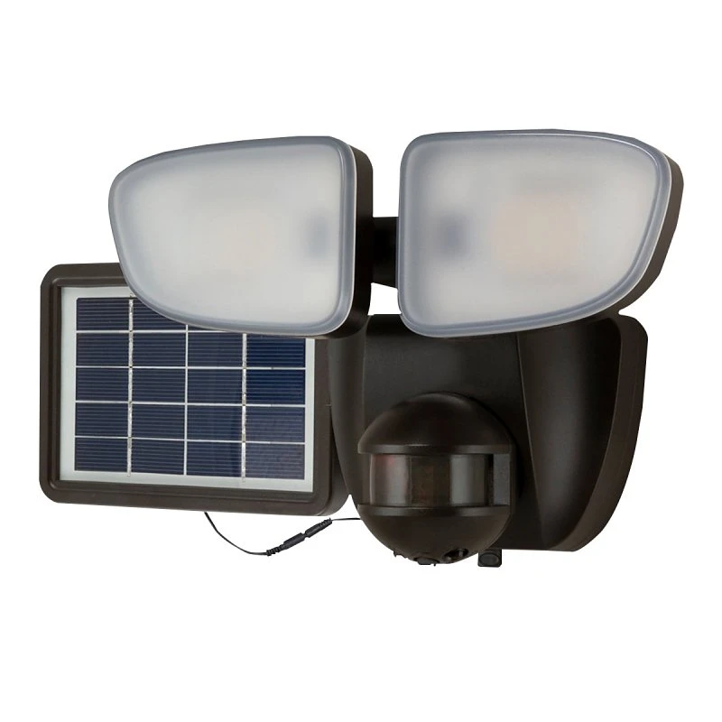 Solar Led Motion Activated Light, Dual Head, 1000 Lumens, 90-watt