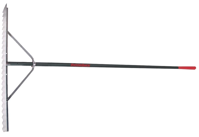 36 In. Aluminum Contractor Lute Rake - Heavy-duty Asphalt Leveling Tool