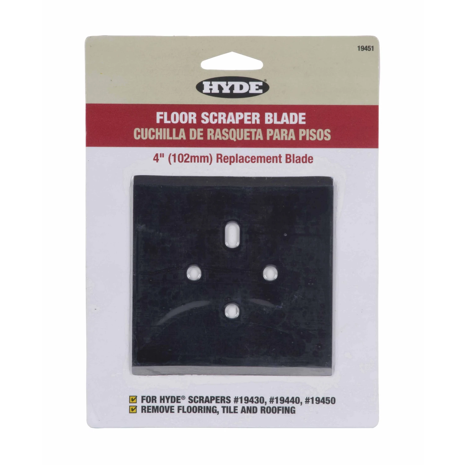 4 Inch High Carbon Steel Floor Scraper Replacement Blade Model 19451