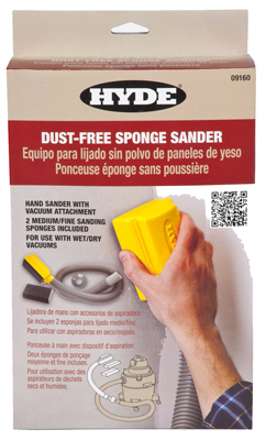 Dust Free Sponge Sander Compatible with Wet and Dry Vacuum Systems