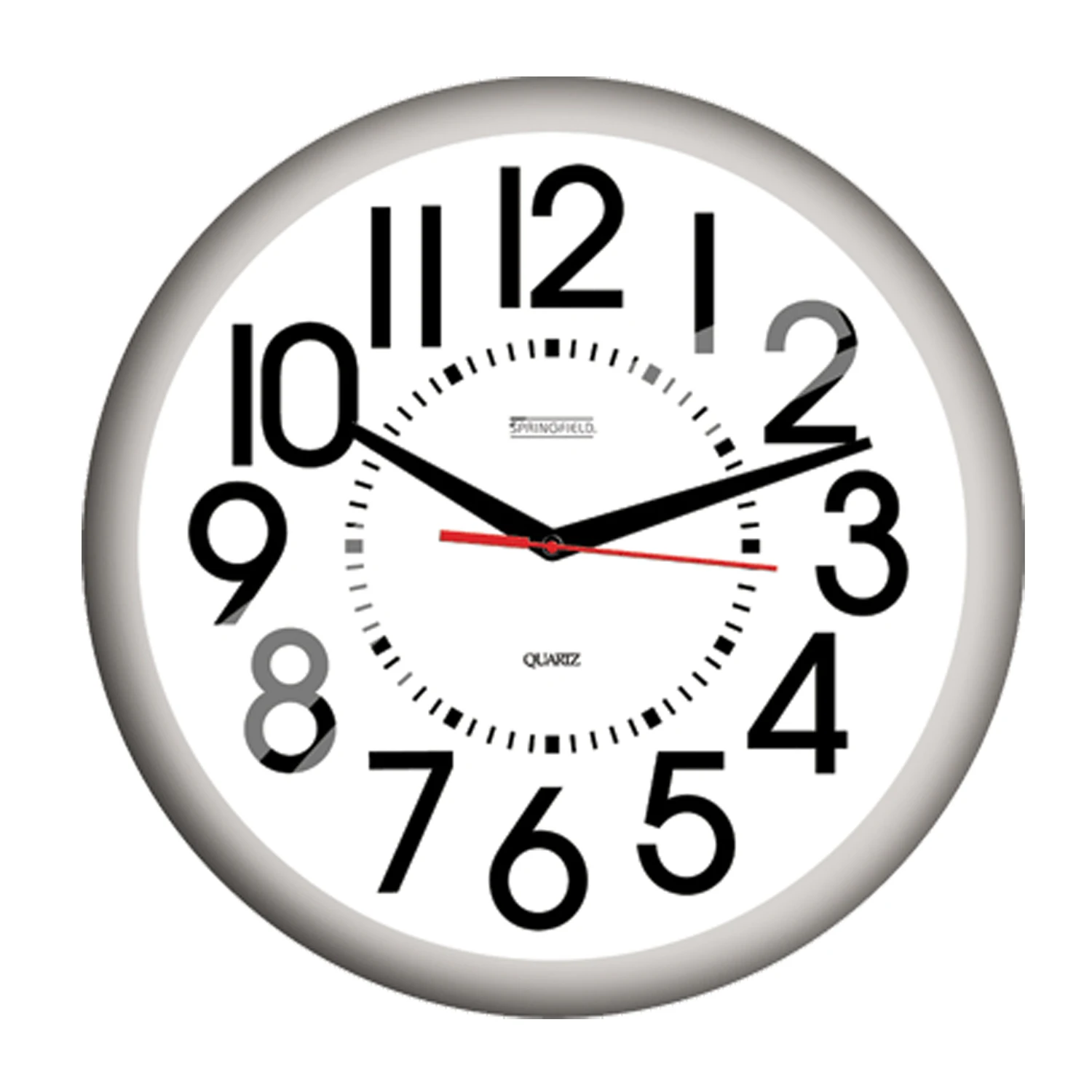 Big And Bold Dial Clock Plastic Black/white 13.25 In. Model 6760