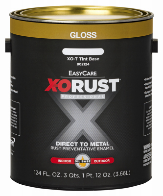 X-O Rust Premium Interior and Exterior Gloss Tint Base Anti-Rust Enamel Oil-Based 1 Gallon
