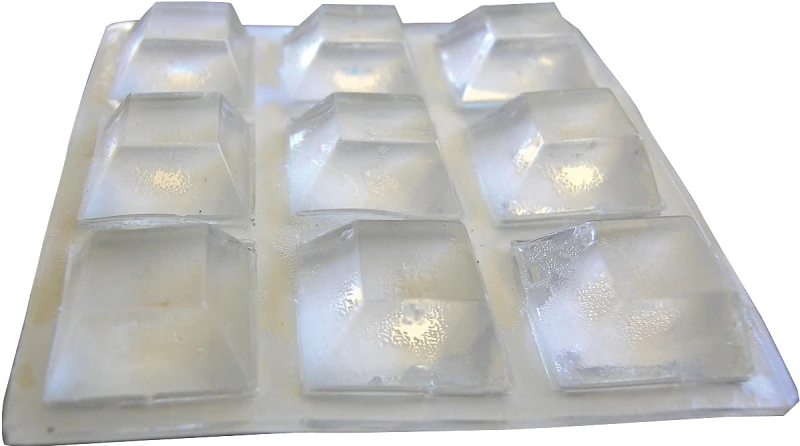 Shepherd Vinyl Self Adhesive Bumper Pads Clear Square 9 PK