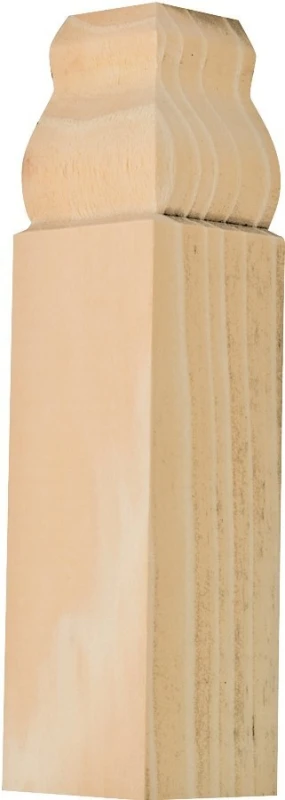 Pine Inside Base Trim Block Moulding, 4.5 X 1.1 X 1.1-inches, Model Ibtb-32