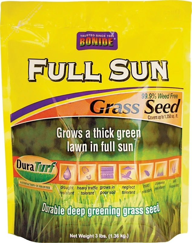 Duraturf Mix Grass Seed For Full Sun, 3 Pounds, Ideal For Quick Repairs